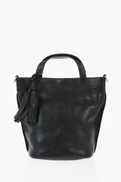 Discount Borsa a Secchiello in Pelle Martellata Donna Borse A Spalla