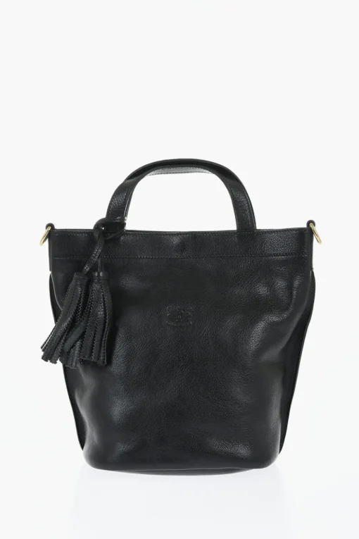 Discount Borsa a Secchiello in Pelle Martellata Donna Borse A Spalla