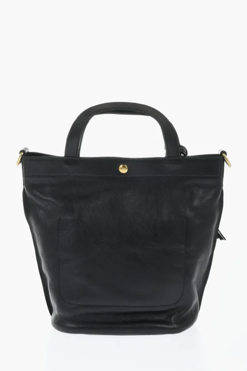 Discount Borsa a Secchiello in Pelle Martellata Donna Borse A Spalla