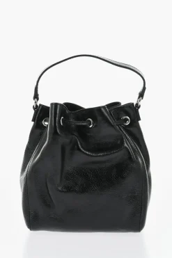 Online Borsa a Secchiello in Vernice con Dettaglio Metallico Donna Borse A Mano