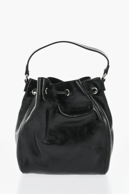 Online Borsa a Secchiello in Vernice con Dettaglio Metallico Donna Borse A Mano