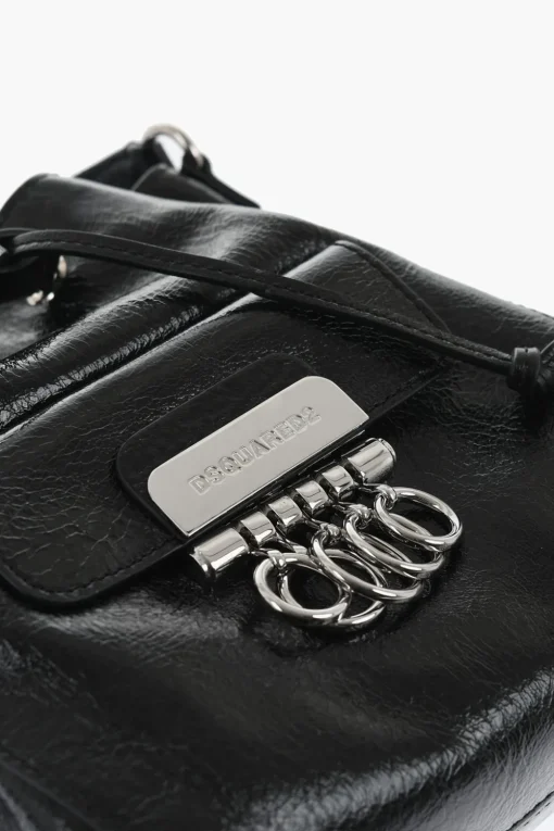 Online Borsa a Secchiello in Vernice con Dettaglio Metallico Donna Borse A Mano