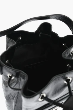 Online Borsa a Secchiello in Vernice con Dettaglio Metallico Donna Borse A Mano