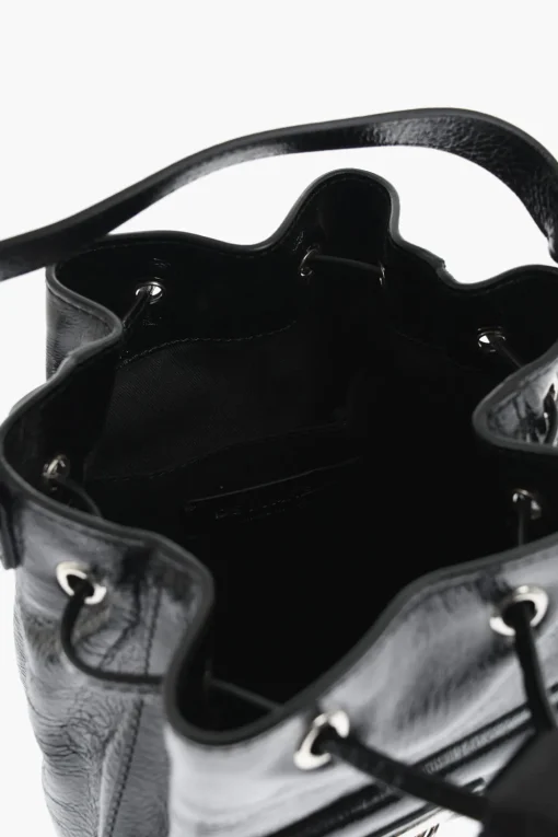 Online Borsa a Secchiello in Vernice con Dettaglio Metallico Donna Borse A Mano