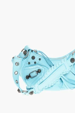 Borsa a Spalla CAGOLE in Pelle con Dettagli Borchiati></noscript>Balenciaga Clearance