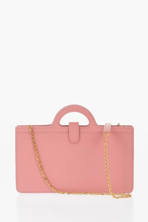 Borsa a Spalla in Pelle con Scomparti Interni Formato Card>Marni New