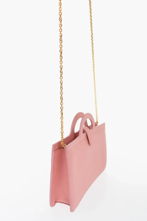 Borsa a Spalla in Pelle con Scomparti Interni Formato Card>Marni New