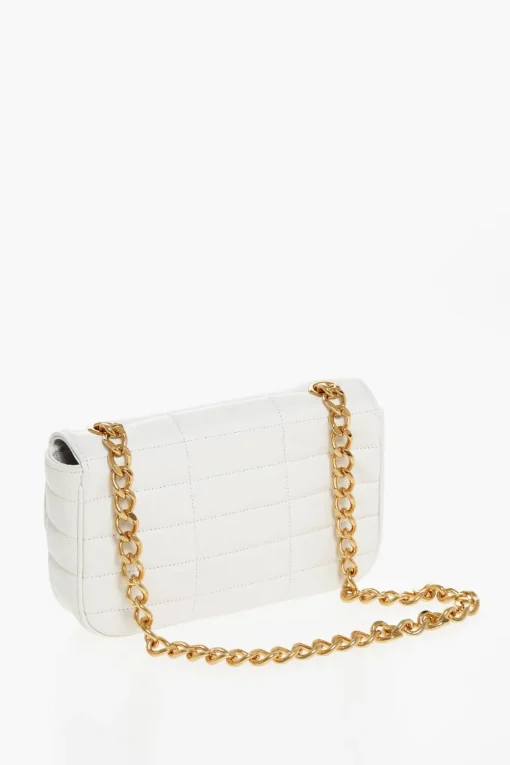 Borsa a Spalla in Pelle Trapuntata con Dettagli Dorati>Celine New