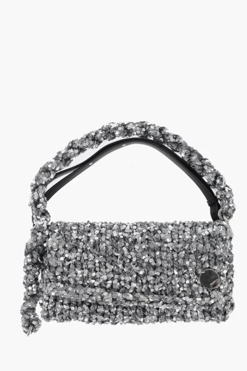 Online Borsa A Spalla Lavorata A Maglia Con paillettes Donna Borse A Spalla