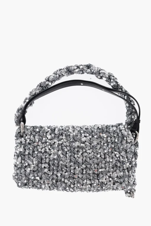 Online Borsa A Spalla Lavorata A Maglia Con paillettes Donna Borse A Spalla