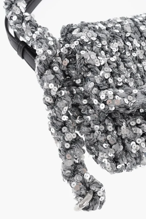 Online Borsa A Spalla Lavorata A Maglia Con paillettes Donna Borse A Spalla