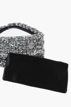 Online Borsa A Spalla Lavorata A Maglia Con paillettes Donna Borse A Spalla