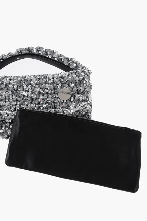 Online Borsa A Spalla Lavorata A Maglia Con paillettes Donna Borse A Spalla