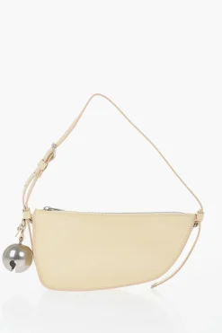 Borsa a Spalla SHIELD SLING in Pelle con Charm Argentato>Burberry Sale