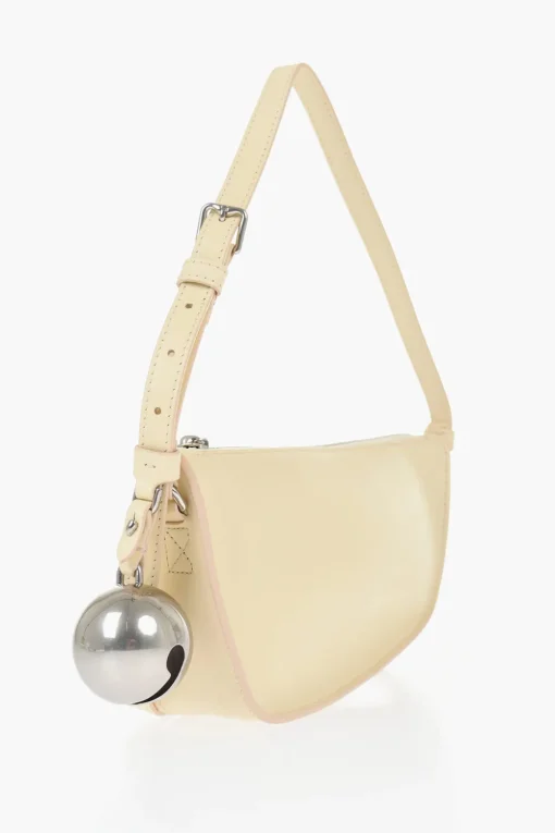 Borsa a Spalla SHIELD SLING in Pelle con Charm Argentato>Burberry Sale