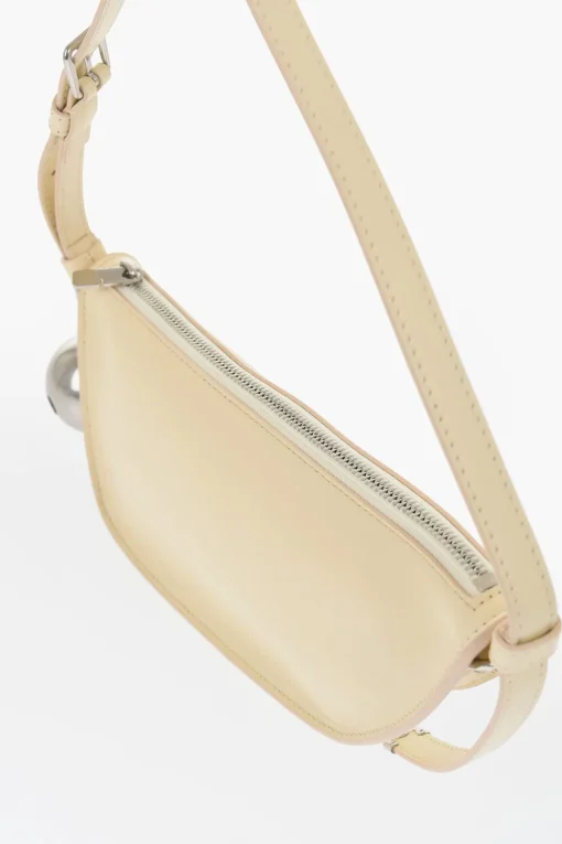 Borsa a Spalla SHIELD SLING in Pelle con Charm Argentato>Burberry Sale