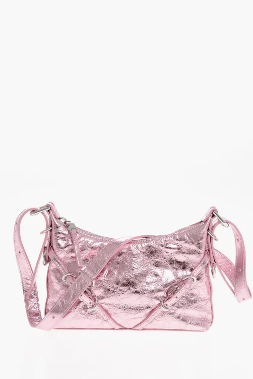 Hot Borsa a Spalla VOYOU in Pelle Lamè Donna Borse A Spalla