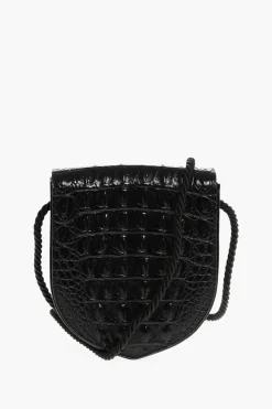 Borsa a Tracolla ECUSSON in Pelle Goffrata Effetto Coccodrillo>Celine Hot