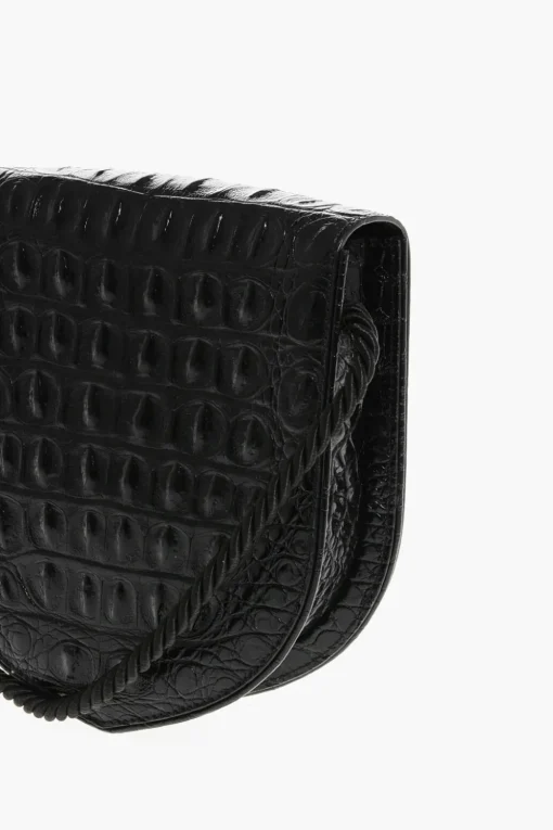 Borsa a Tracolla ECUSSON in Pelle Goffrata Effetto Coccodrillo>Celine Hot