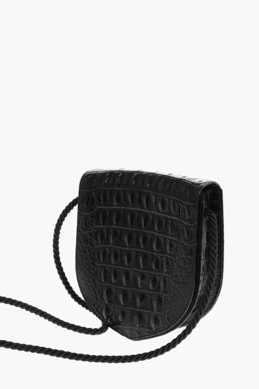 Borsa a Tracolla ECUSSON in Pelle Goffrata Effetto Coccodrillo>Celine Hot