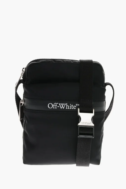 Discount Borsa a Tracolla in Nylon con Logo a Contrasto Uomo Borse A Spalla