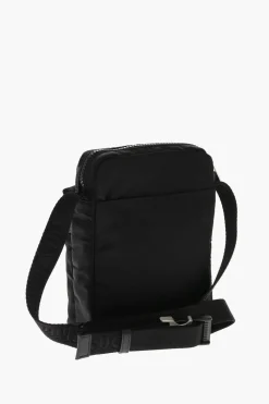Discount Borsa a Tracolla in Nylon con Logo a Contrasto Uomo Borse A Spalla