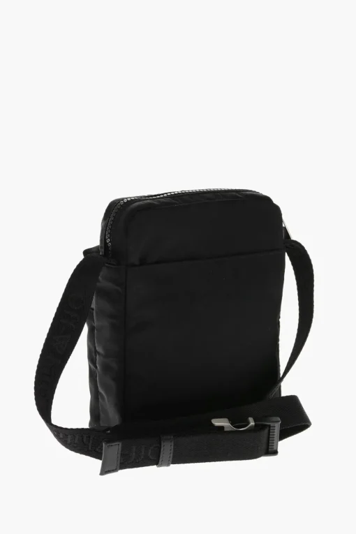 Discount Borsa a Tracolla in Nylon con Logo a Contrasto Uomo Borse A Spalla