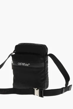 Discount Borsa a Tracolla in Nylon con Logo a Contrasto Uomo Borse A Spalla