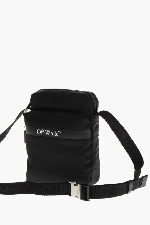 Discount Borsa a Tracolla in Nylon con Logo a Contrasto Uomo Borse A Spalla