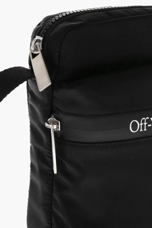 Discount Borsa a Tracolla in Nylon con Logo a Contrasto Uomo Borse A Spalla