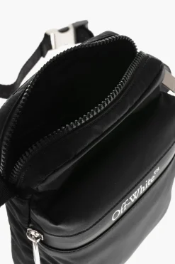 Discount Borsa a Tracolla in Nylon con Logo a Contrasto Uomo Borse A Spalla