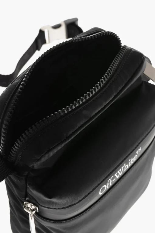 Discount Borsa a Tracolla in Nylon con Logo a Contrasto Uomo Borse A Spalla