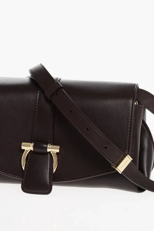 Borsa a Tracolla in Pelle con Fibbia Iconic e Chiusura Clip>Salvatore Ferragamo Hot