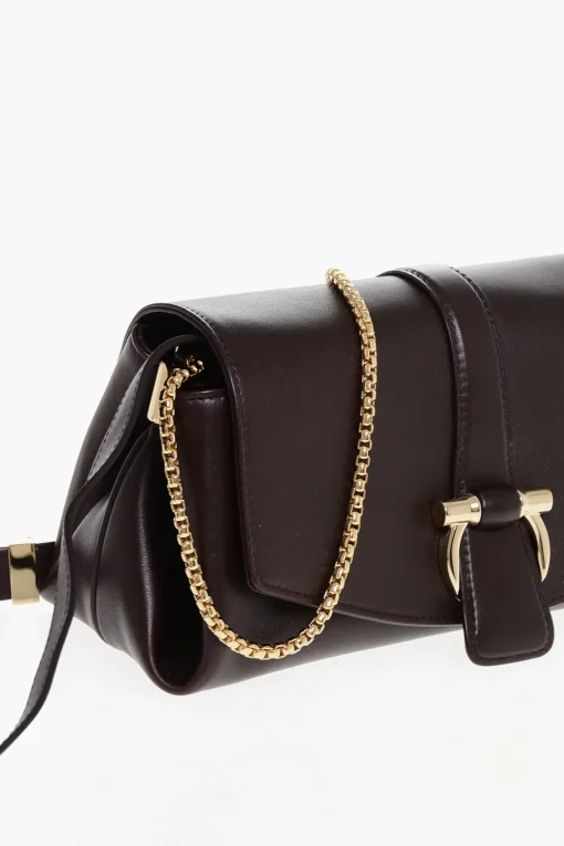 Borsa a Tracolla in Pelle con Fibbia Iconic e Chiusura Clip>Salvatore Ferragamo Hot