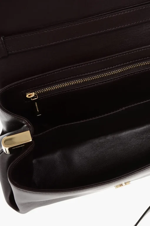 Borsa a Tracolla in Pelle con Fibbia Iconic e Chiusura Clip>Salvatore Ferragamo Hot