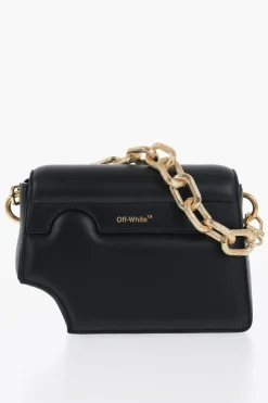 Clearance Borsa a Tracolla in Pelle con Dettagli Cut-Out e Catena Dorata Donna Borse A Spalla