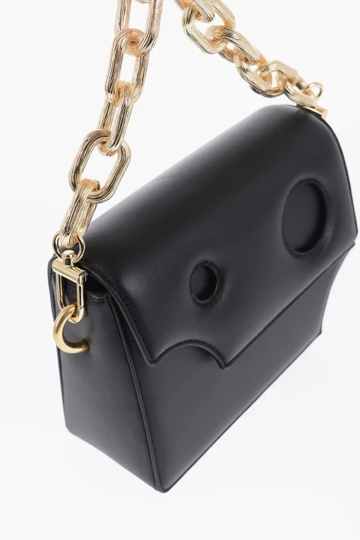 Clearance Borsa a Tracolla in Pelle con Dettagli Cut-Out e Catena Dorata Donna Borse A Spalla