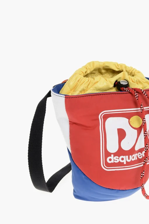 Sale Borsa a Tracolla in Tessuto Tecnico con Moschettone Uomo Borse A Spalla