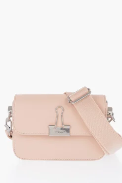 Borsa a Tracolla PLAIN BINDER in Pelle a Tinta Unita>Off-White Outlet