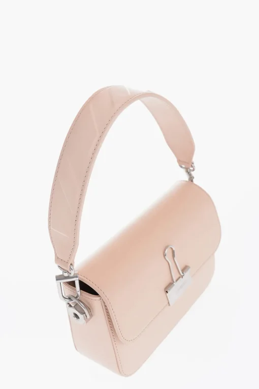Borsa a Tracolla PLAIN BINDER in Pelle a Tinta Unita>Off-White Outlet