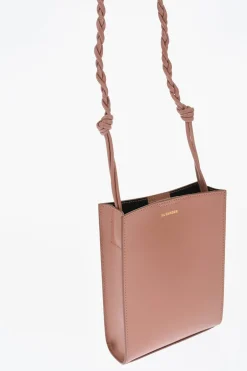 Borsa a Tracolla TANGLE in Pelle con Bottone a Pressione></noscript>Jil Sander Online