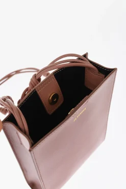Borsa a Tracolla TANGLE in Pelle con Bottone a Pressione></noscript>Jil Sander Online