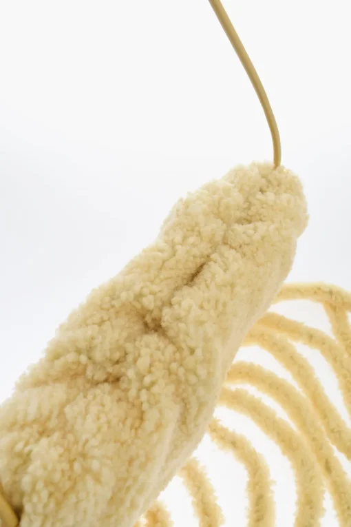Best Borsa a Tracolla THE CURLY FRINGE in Shearling Donna Borse A Spalla