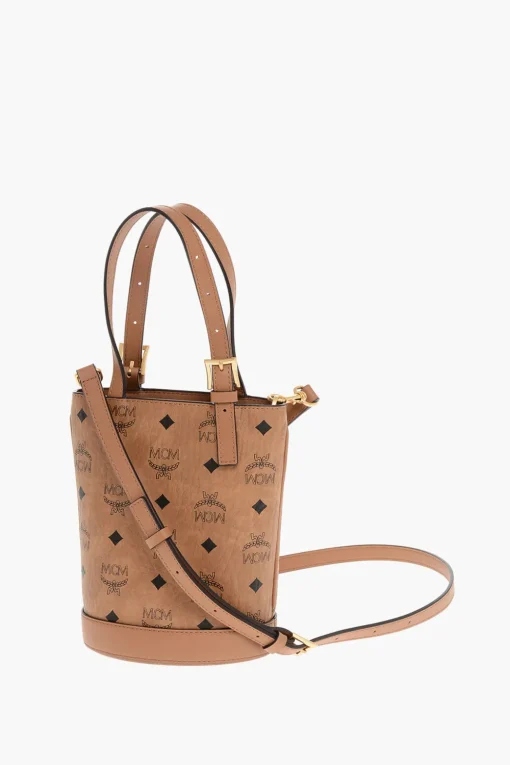 Fashion Borsa Bucket AREN in Ecopelle Monogram Donna Borse A Spalla