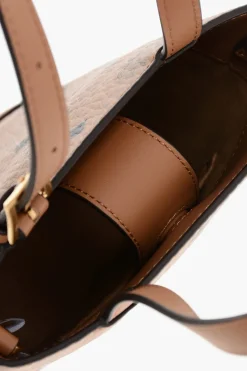 Fashion Borsa Bucket AREN in Ecopelle Monogram Donna Borse A Spalla
