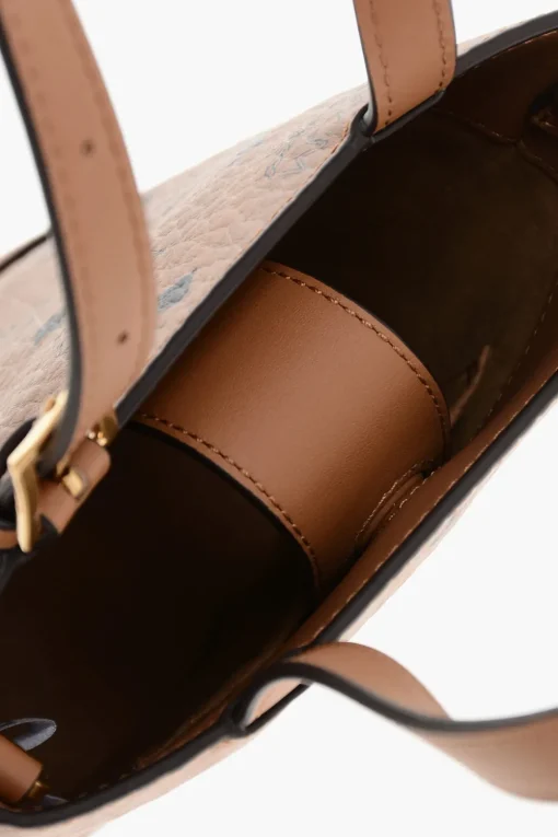 Fashion Borsa Bucket AREN in Ecopelle Monogram Donna Borse A Spalla