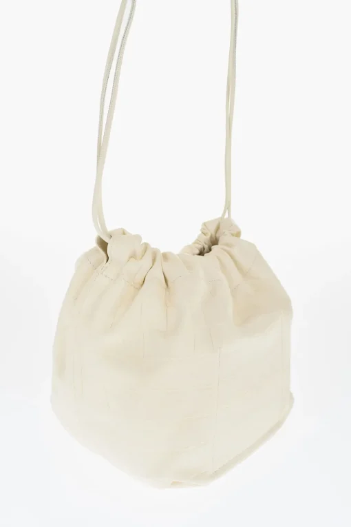 Borsa Bucket DUMPLING in Pelle Stampata Effetto Coccodrillo>Jil Sander Best