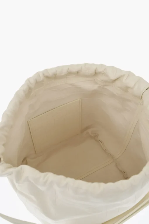 Borsa Bucket DUMPLING in Pelle Stampata Effetto Coccodrillo>Jil Sander Best
