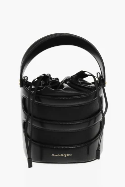 Borsa Bucket in Pelle THE RISE con Tracolla Removibile>Alexander McQueen Outlet