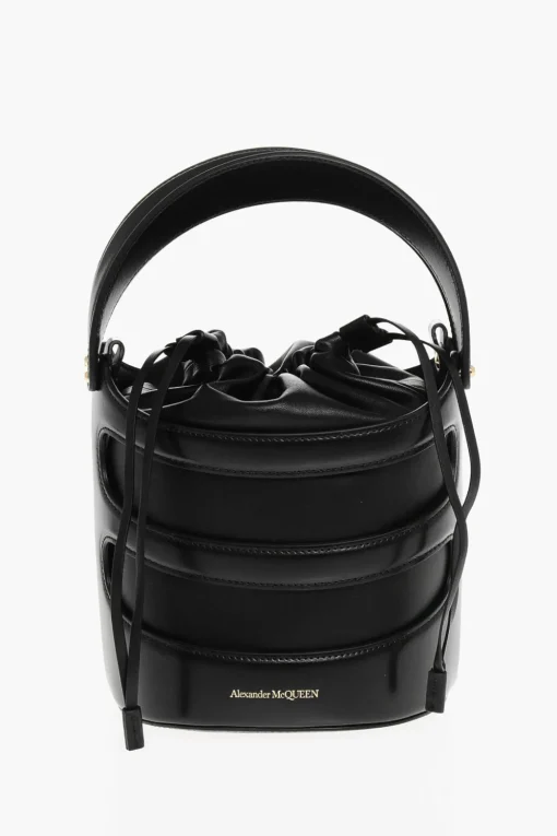 Borsa Bucket in Pelle THE RISE con Tracolla Removibile>Alexander McQueen Outlet